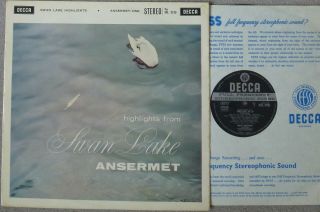 Rare & Ex,  Ansermet Tchaikovsky Swan Lake Ed1 W/bg Sxl 2153 Decca Uk