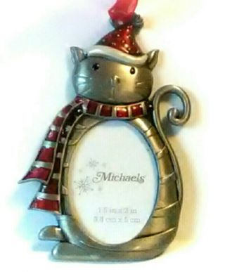 Cat Photo Picture Frame Christmas Tree Ornament