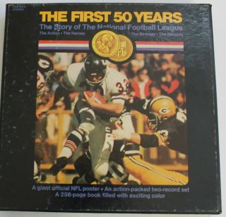 First 50 Years Story Of National Football League - Box Set 2 Lp,  Poster,  Book