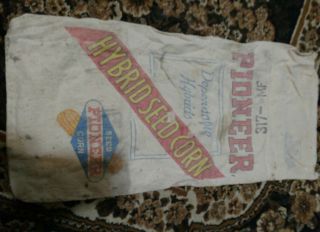 Vintage Pioneer Hybrid Seed X5079mf Corn Cloth Sack Bag Great Shape Shiping