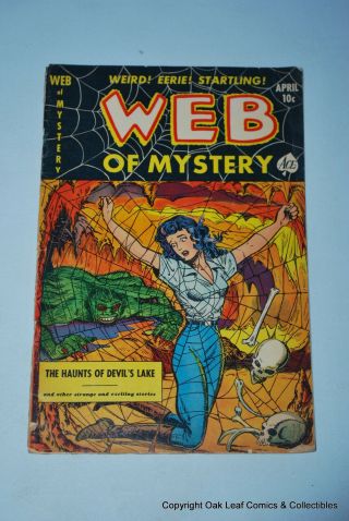 Web Of Mystery 8 Horror Ace Comic Book Fair 1952 Rare Giany Spider Web Cover