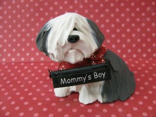 Handsculpted Old English Sheepdog " Mommy 