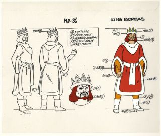 He - Man/she - Ra Masters Of The Universe Animation Art King Boreas Model Sheet