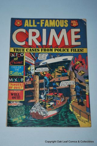 All Famous Crime 10 Star Comic Book Vg - F 1951 Lb Cole Cover