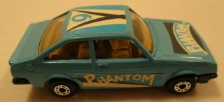 Matchbox Car 9 Ford Escort Rs2000 Lesney England 1978 Phantom Blue Superfast