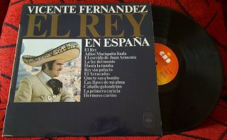 Vicente Fernandez El Rey En España Rare Cover Spain Lp 1975 Mariachi Folk