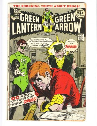 Green Lantern & Green Arrow 85 Dc,  1971 Drug Issue Neal Adams Key