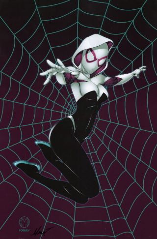 Marat Mychaels Signed Marvel Comics Spiderman Art Print Spider Gwen