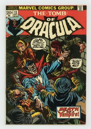 Tomb Of Dracula (1st Series) 13 1973 Vg 4.  0