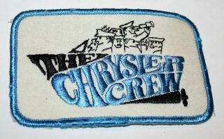 2 Vintage Rare Chrysler Automotive Car Crew Motor Boat Cloth Patch Nos 1960s