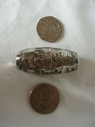 Double Thimble,  Needle Case Victorian Sterling Silver London 1882