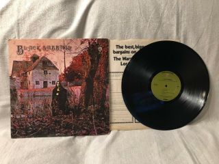 1970 Black Sabbath Self Titled S/t Lp Album Vinyl Warner Records ‎ws 1871 Vg,  /vg