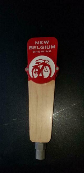 Belgium Fat Tire Bicycle Wood Beer Tap Handle Mancave Draft