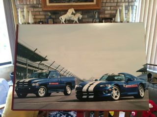 1996 Dodge Ram 1500 Truck Indy 500 And Viper Pace Car 12x18 In Photo Poster