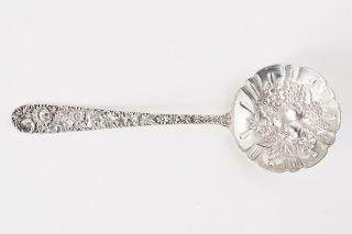 S.  Kirk & Son Repousse Pattern Sterling Silver Berry Spoon