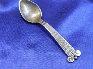 Taxco Hector Aguilar Aztec Sterling Silver Demitasse Spoon - S