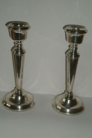 Rare Vintage Solid Silver Candlesticks Hallmarked For A.  T.  Cannon 1978