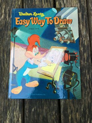 1958 Walter Lantz Easy Way To Draw With Woody Woodpecker - Instructional Book