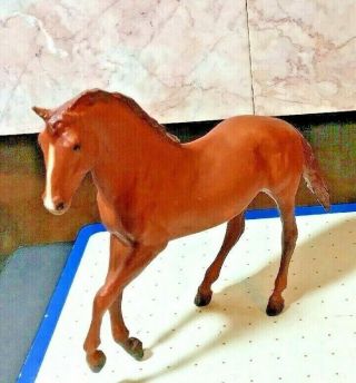 Vintage Bryers Brown Horse With White Spot On Nose - G - 45