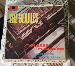 The Beatles Please Please Me Lp plays great & Please Please Me Reel to Reel tape 2