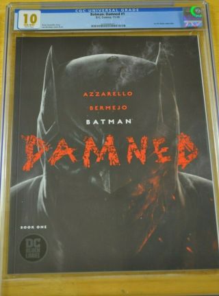 Batman Damned 1 Cgc 10.  0 (2018 Dc Comics) 1st Dc Black Label Not 9.  8 9.  9