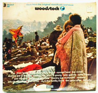 Woodstock Festival 3 Record Set Release Lp - - 1970 - Krfx