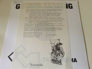 GOLDEN EARRING THE HOLE LP 1986 TRANSMEDIA PROMO WITH PRESS RELEASE NM 4