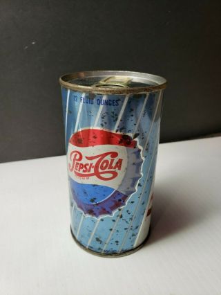 Cool Vintage 1960s Pepsi Cola Soda Can With Tab Top Unopen Empty