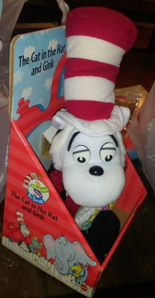 The Cat in the Hat and Gink Jim Henson 1997 Mattel Plush Package 2