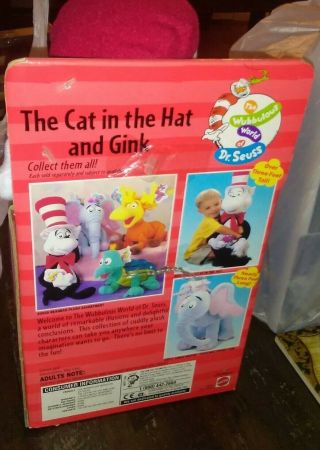 The Cat in the Hat and Gink Jim Henson 1997 Mattel Plush Package 3