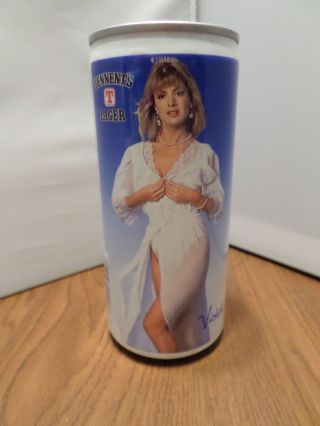 Vintage Tennent Girls Sexy Lady Violet White Nightie 440 Steel Beer Can Scotland