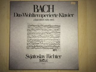 Richter Piano Bach Well Tempered 2 Eurodisc St 3lp Nm