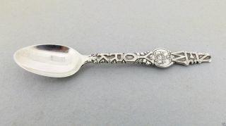 Antique Lunt Bold York Large Script Sterling Silver Souvenir Spoon - Sl