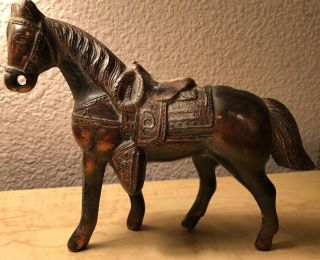 Vintage Set Of 3 Metal Copper Clad Horse Figurines 1950’s Carnival Prize USA 3