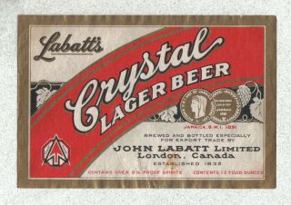 Brewery Label - Canada - Labatt 