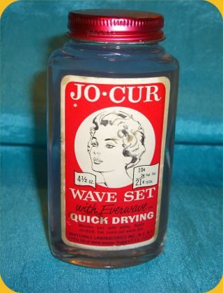 Vintage Jo - Cur Wave Set Bottle - Red Label & Lid