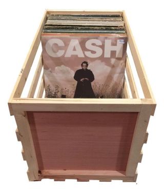 24 " Wooden Vinyl Record Storage Crate.  Album,  Lp,  Record Storage And Display