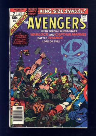 Avengers Annual 7 Fn Starlin Thanos Captain Marvel Deaths Of Warlock & Gamora