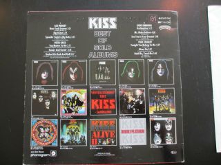 KISS - BEST OF THE SOLO ALBUMS LP 1980 GERMAN LOGO VINYL RECORD RARE 3 4