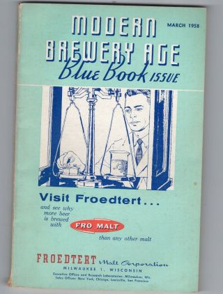1958 Modern Brewery Age Blue Book Issue