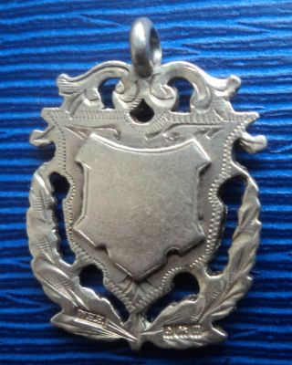 Sterling Silver Fob Medal / Pendant 1911 Double Sided - William Hair Haseler