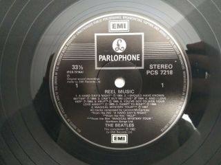 The Beatles - Reel Music Vinyl LP Parlophone PCS7218 - 1982 EX/EX 3