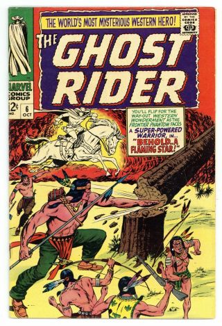 Ghost Rider (marvel Western) 6 1967 Gd/vg 3.  0
