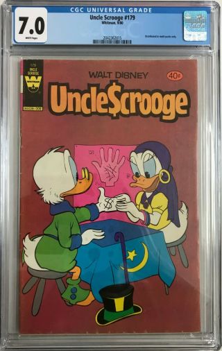 Uncle Scrooge 179 Cgc 7.  0 Whitman Variant In Multi - Packs Only Key Issue L@@k