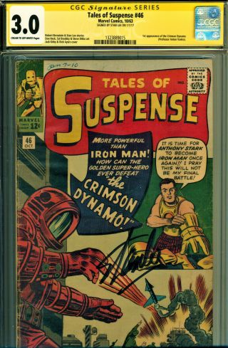 Tales Of Suspense 46 Cgc 3.  0 Ss Signed By Stan Lee 1st Crimson Dynamo Kirby