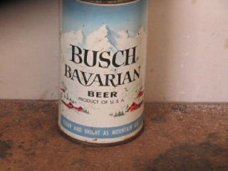 Busch Bavarian.  Beer.  Really Inside.  Flat Top