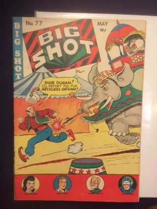 Big Shot 77 Vgfn Hitler Story Columbia Comics 1947