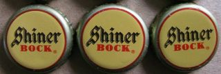 6 SHINER BOCK 2 DIFF STYLES SHINER TEXAS MICRO CRAFT BEER BOTTLE CAPS 3