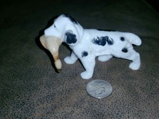 Vintage Porcelain Dog Setter,  Retriever With Duck In Mouth Figurine,  Japan