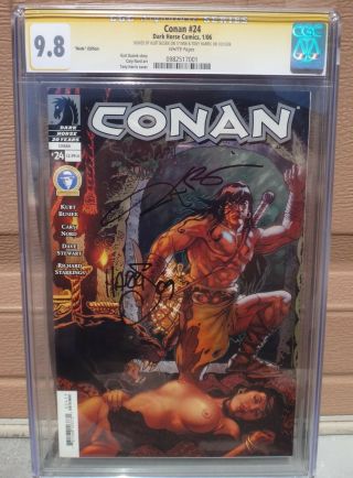Conan 24 Cgc 9.  8 White Ss Signed X2 Cover Artist & Writer Nude Variant 1 2006